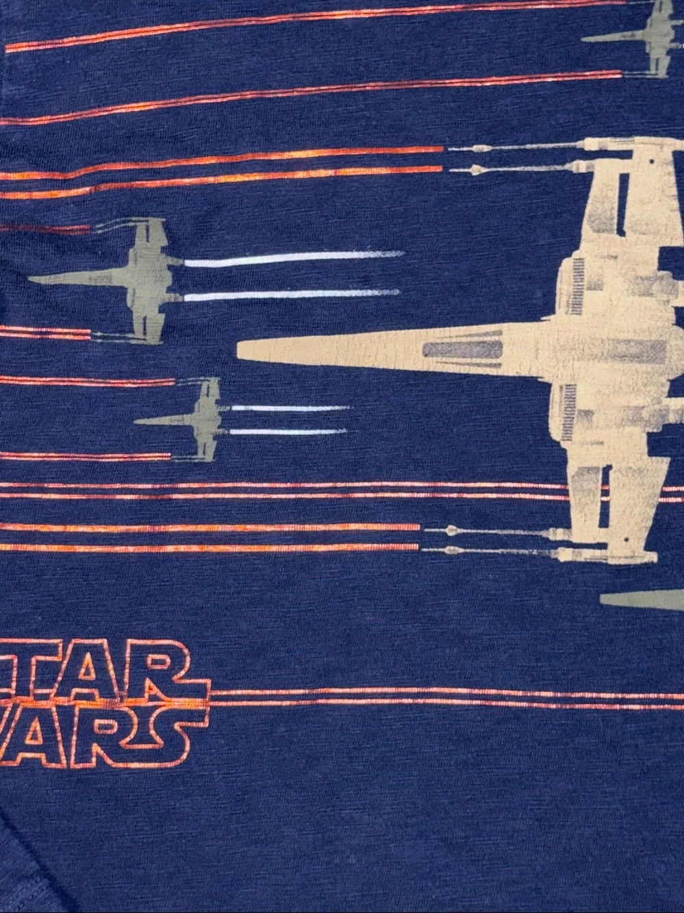 Size 8/M boys long sleeve t-shirt with Star Wars print.